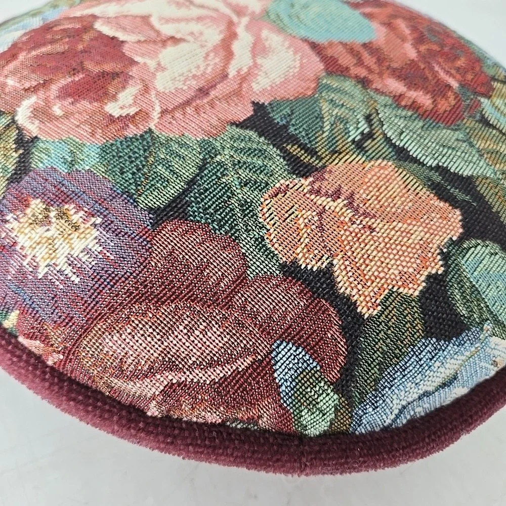Vtg Victorian Floral Tapestry 12
